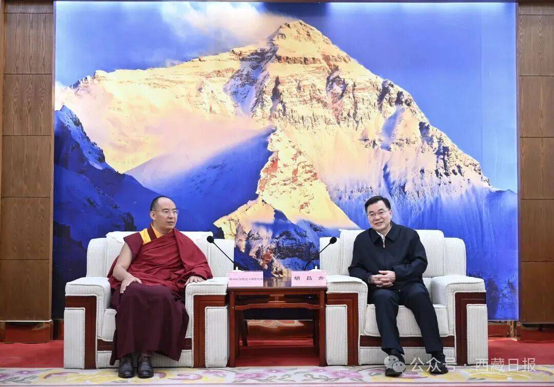 皇冠信用网代理如何注册_胡昌升会见班禅额尔德尼·确吉杰布